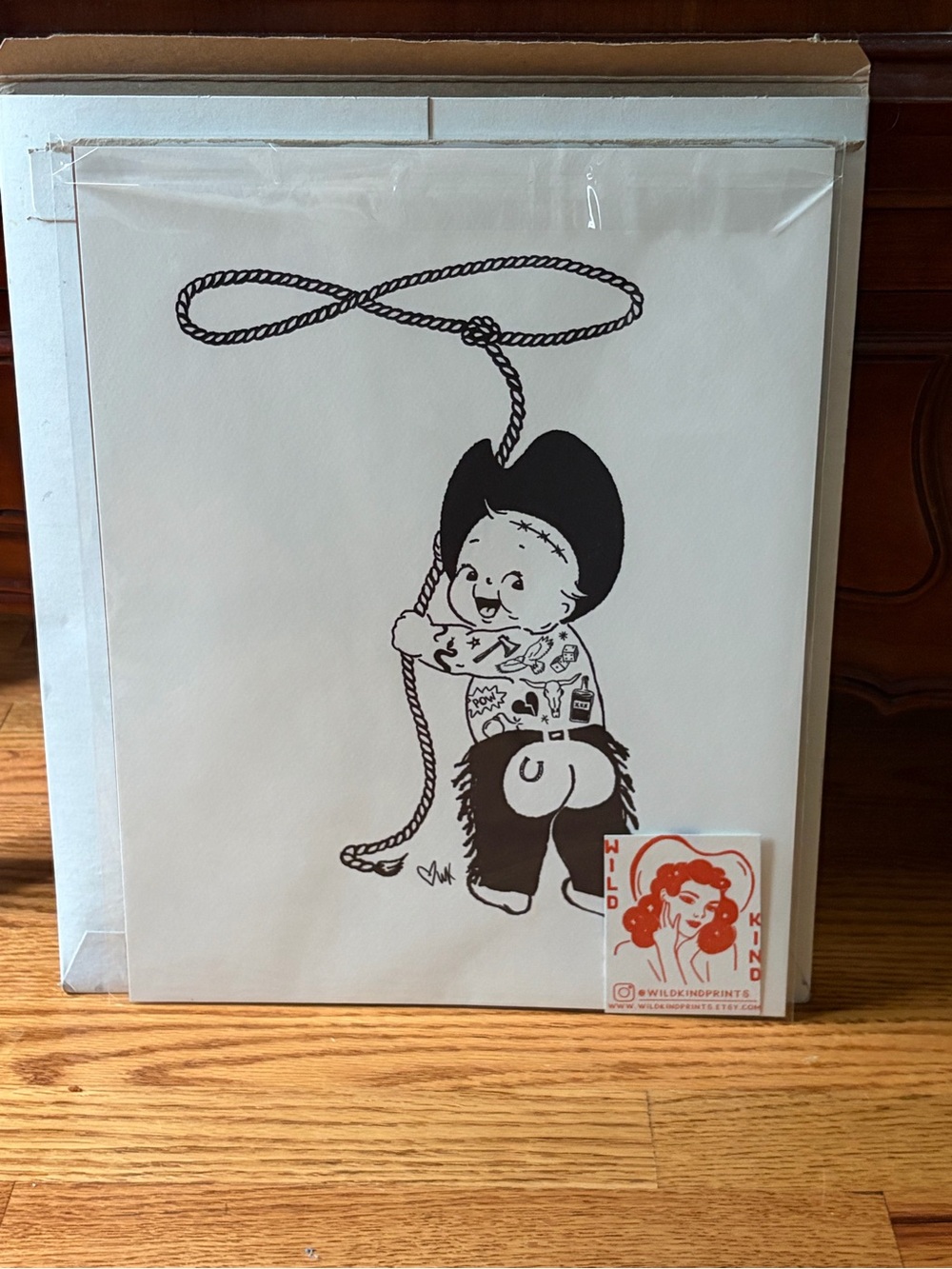Kewpie Cowboy Print